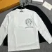 Chrome Hearts Classic Horseshoe Long‑Sleeve Tee, Black White #B67877