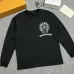 Chrome Hearts Classic Horseshoe Long‑Sleeve Tee, Black White #B67877