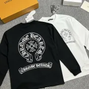 Chrome Hearts Classic Horseshoe Long‑Sleeve Tee, Black White #B67877