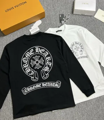 Chrome Hearts Classic Horseshoe Long‑Sleeve Tee, Black White #B67877 Chrome Hearts Classic Horseshoe Long‑Sleeve Tee, Black White #B67877