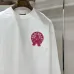 Chrome Hearts Colored Horseshoe Cross Long‑Sleeve Tee, White‑Red, Black‑Gold #B68061