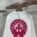 Chrome Hearts Colored Horseshoe Cross Long‑Sleeve Tee, White‑Red, Black‑Gold #B68061