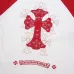 Chrome Hearts Cross Patch Raglan Long‑Sleeve Tee, Red‑White, Black‑White #B68058