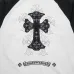 Chrome Hearts Cross Patch Raglan Long‑Sleeve Tee, Red‑White, Black‑White #B68058