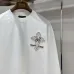 Chrome Hearts Cross &amp; Scroll Graphic Long‑Sleeve Tee, White, Beige, Black #B68060
