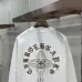 Chrome Hearts Cross &amp; Scroll Graphic Long‑Sleeve Tee, White, Beige, Black #B68060