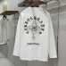 Chrome Hearts Cross &amp; Scroll Graphic Long‑Sleeve Tee, White, Beige, Black #B68060