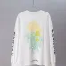 Chrome Hearts Gradient Floral Cross Long Sleeve Tee, Black White #B67864