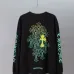 Chrome Hearts Gradient Floral Cross Long Sleeve Tee, Black White #B67864