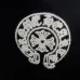 Chrome Hearts Horseshoe Logo Embroidered Crewneck Sweatshirt, Black, White #B68039