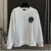 Chrome Hearts Horseshoe Logo Embroidered Crewneck Sweatshirt, Black, White #B68039