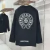 Chrome Hearts Horseshoe Print Long‑Sleeve Tee, White, Beige, Black #B68059