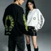 Chrome Hearts Neon Scroll Long‑Sleeve Tee, Black &amp; White #B67876