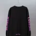 Chrome Hearts Purple Neck Script Long Sleeve Tee, Black White #B67862