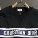 Christian Dior Logo Tape V‑Neck Long Sleeve Sweatshirt 2‑Tone Colors #B67401