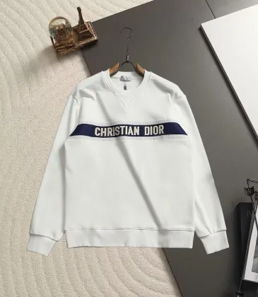 Christian Dior Logo Tape V‑Neck Long Sleeve Sweatshirt 2‑Tone Colors #B67401