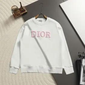Dior 3D Fuzzy Letter Logo Crew Neck Sweatshirt Multi‑Colors #B67659