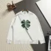Dior Four‑Leaf Clover Embroidered Crewneck Sweatshirt, Black White #B67878