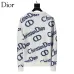 Dior Men All Over Christian Dior Logo Crewneck Sweater White, Black #B69142
