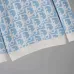 Dior Men All Over Logo Jacquard Polo Knit Sweater Light Blue, Black #B69139