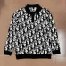 Dior Men All Over Logo Jacquard Polo Knit Sweater Light Blue, Black #B69139
