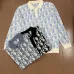Dior Men All Over Logo Jacquard Polo Knit Sweater Light Blue, Black #B69139