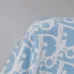 Dior Men All Over Logo Jacquard Polo Knit Sweater Light Blue, Black #B69139