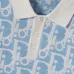 Dior Men All Over Logo Jacquard Polo Knit Sweater Light Blue, Black #B69139