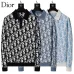 Dior Men All Over Logo Jacquard Polo Knit Sweater Light Blue, Black #B69139