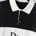 Dior Men Color Block Stripe Polo Knit Sweater Green, Black #B69144