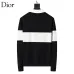 Dior Men Color Block Stripe Polo Knit Sweater Green, Black #B69144