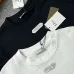 Dior Metal Tag Logo Crew‑Neck Long‑Sleeve Tee Black White #B67880