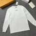 Dior Metal Tag Logo Crew‑Neck Long‑Sleeve Tee Black White #B67880