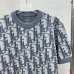 Dior Oblique Logo Jacquard Crewneck Short‑Sleeve Knit Top Black,Khaki,Blue #B68019