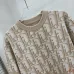 Dior Oblique Logo Jacquard Crewneck Short‑Sleeve Knit Top Black,Khaki,Blue #B68019