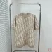 Dior Oblique Logo Jacquard Crewneck Short‑Sleeve Knit Top Black,Khaki,Blue #B68019