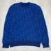 Dior Oblique Logo Jacquard Crewneck Short‑Sleeve Knit Top Black,Khaki,Blue #B68020