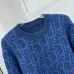 Dior Oblique Logo Jacquard Crewneck Short‑Sleeve Knit Top Black,Khaki,Blue #B68020