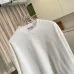 Dior Premium White Crew Neck Pullover Sweatshirt Men Embroidered Logo Casual Top #B67382