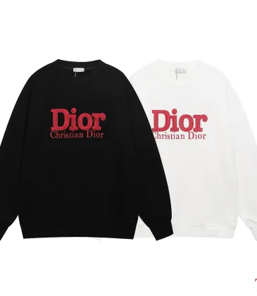 Dior Red Embossed Logo French Terry Crewneck Sweatshirt #B67451