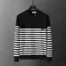 Dior Striped Crewneck Knit Sweater Black,Navy Blue #B68021
