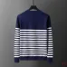 Dior Striped Crewneck Knit Sweater Black,Navy Blue #B68021