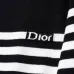 Dior Striped Crewneck Knit Sweater Black,Navy Blue #B68021