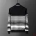 Dior Striped Crewneck Knit Sweater Black,Navy Blue #B68021