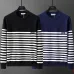 Dior Striped Crewneck Knit Sweater Black,Navy Blue #B68021