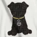 Fendi Men Puppy Embroidered Crew Neck Sweatshirt | Black &amp; White #B67969