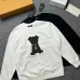 Fendi Puppy Dog Pattern Crewneck Sweatshirt Black White #B67881