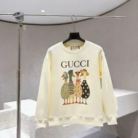 Brand G Cartoon Duck Family Crewneck Sweatshirt, Cream #B67873