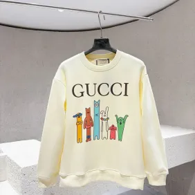 Brand G Colorful Cartoon Print Crew Neck Sweatshirt, Cream #B67870