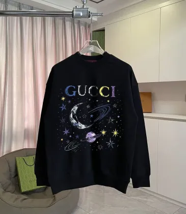 Brand G Cosmic Moon Star Graphic Crew‑Neck Sweatshirt, Cream White, Black #B68052